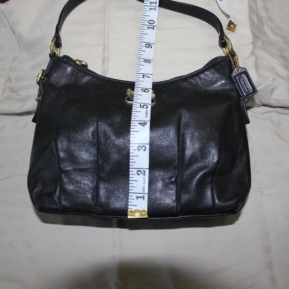 Coach Madison Leather Satchel Black EUC - Picture 8 of 10